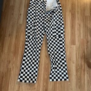 Checkered Black and White Pants